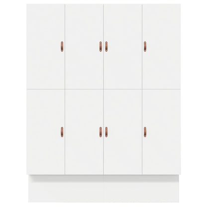 Opbergbedframe Wit Bewerkt Hout 236,5 X 200 X 31,5 Cm Artisanaal Eiken