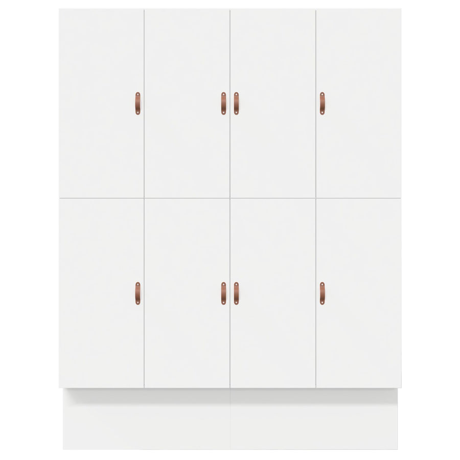 Opbergbedframe Wit Bewerkt Hout 236,5 X 200 X 31,5 Cm Artisanaal Eiken