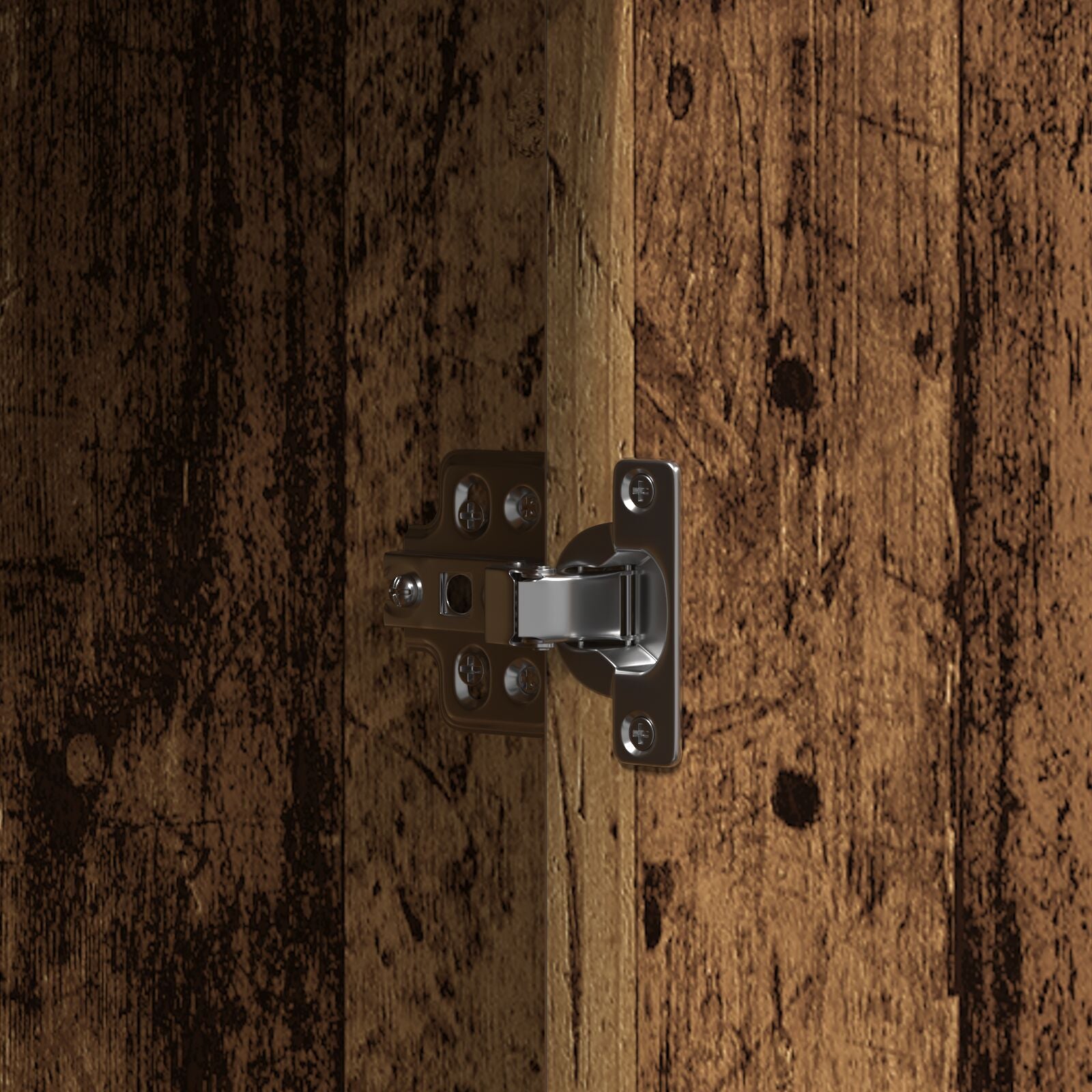 Kaptafel Met Led-Verlichting 102X33X135 Cm Oud hout