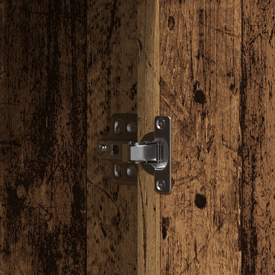 Kaptafel Met Led-Verlichting 102X33X135 Cm Oud hout