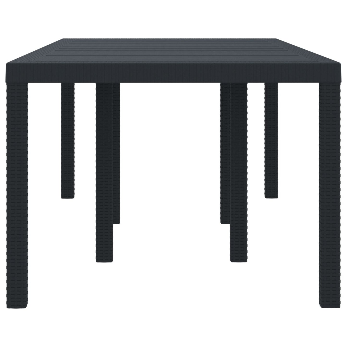 Tuinstafel 200X100X73 Cm Poly Rattan Anthraciet 2 m