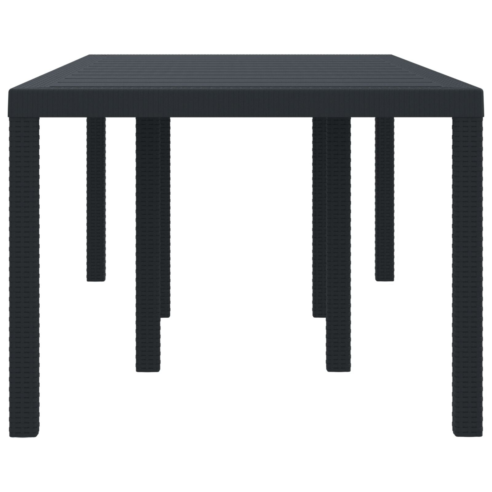Tuinstafel 200X100X73 Cm Poly Rattan Anthraciet 2 m