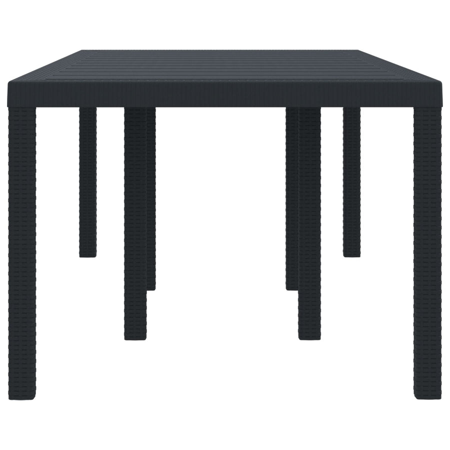 Tuinstafel 200X100X73 Cm Poly Rattan Anthraciet 2 m