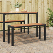 Tuinbank 100x28x45 cm staal bruin
