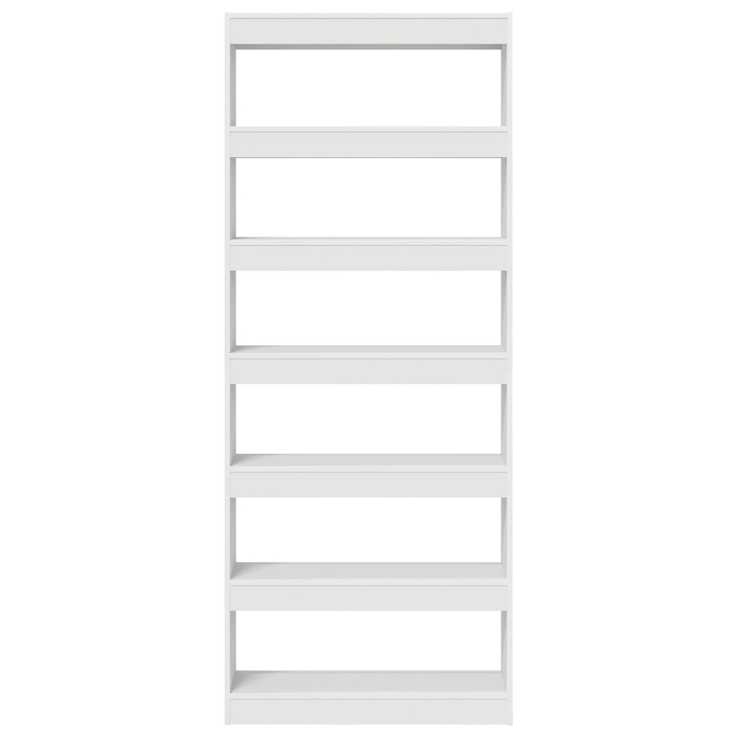 Witte Boekenplank Wit Bewerkt Hout 80 X 30 X 198 Cm Opslag