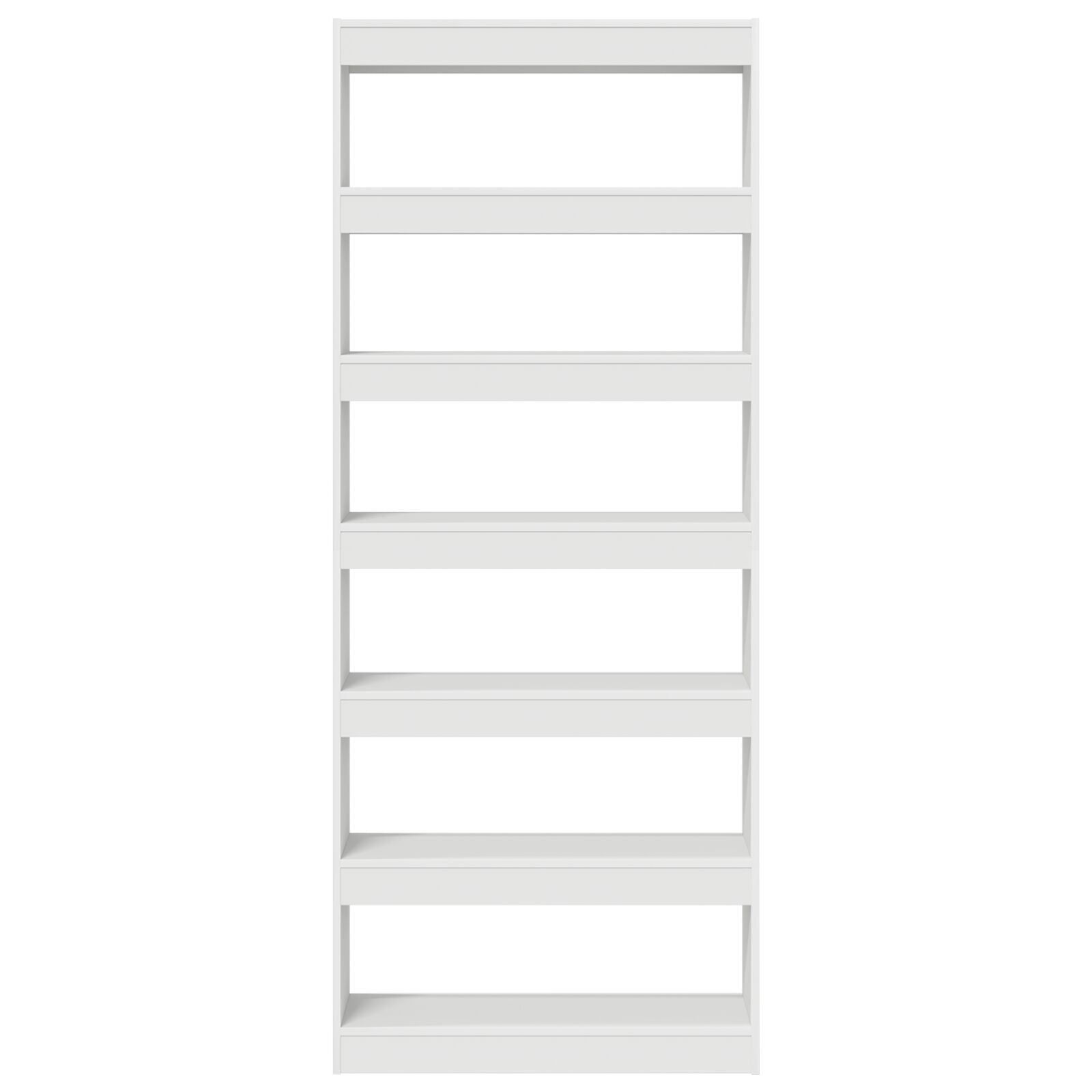 Witte Boekenplank Wit Bewerkt Hout 80 X 30 X 198 Cm Opslag
