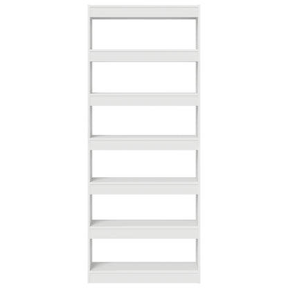 Witte Boekenplank Wit Bewerkt Hout 80 X 30 X 198 Cm Opslag