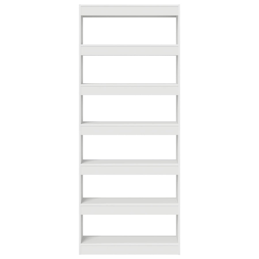 Witte Boekenplank Wit Bewerkt Hout 80 X 30 X 198 Cm Opslag