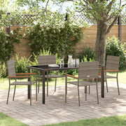 Tuinset poly rattan grijs 5-delig