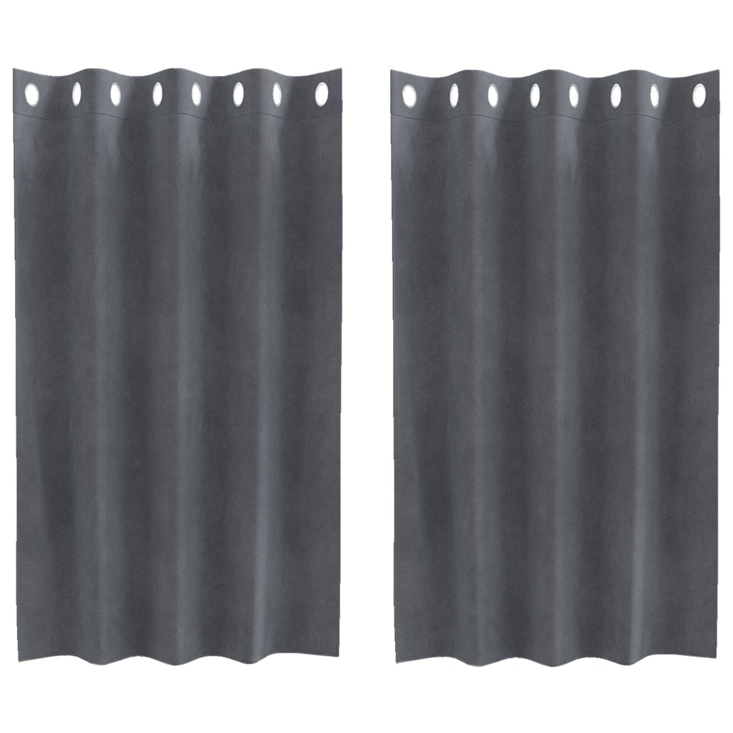 Blackout Gordijnen 2 Stuks Velours Super Lichtgrijs 140 x 140 cm met oogjes