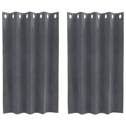 Blackout Gordijnen 2 Stuks Velours Super Lichtgrijs 140 x 140 cm met oogjes