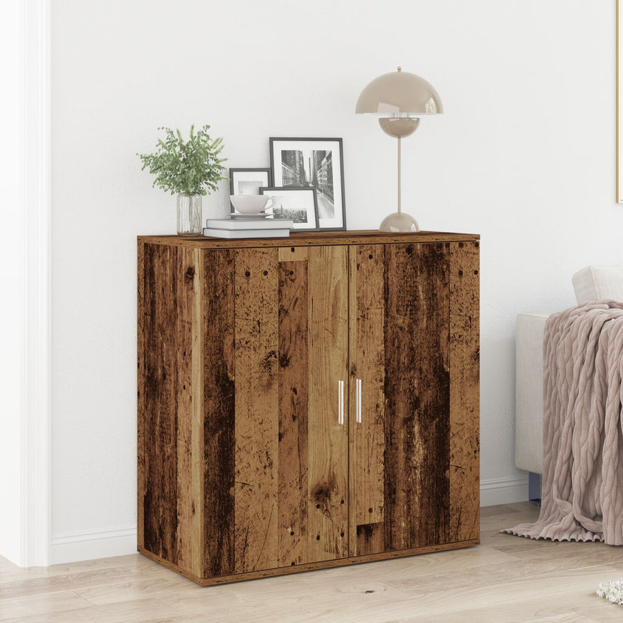 Sideboard Oud Hout 79X38X80 Cm Gelaagd Hout