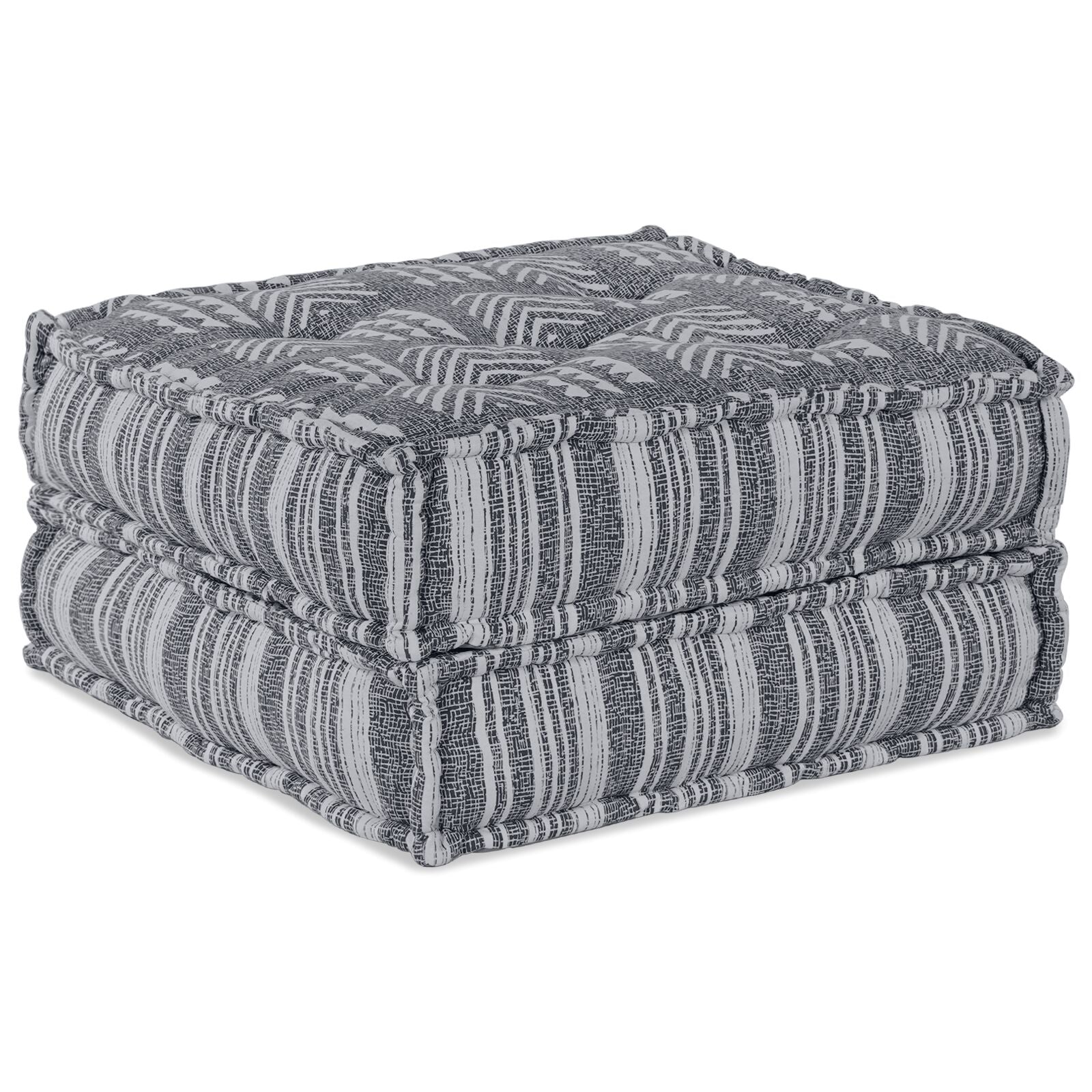 Modulaire Poef Grijs 70X70X36 Stof Grijze Print 70 x 70 x 36 cm Lounge sofa
