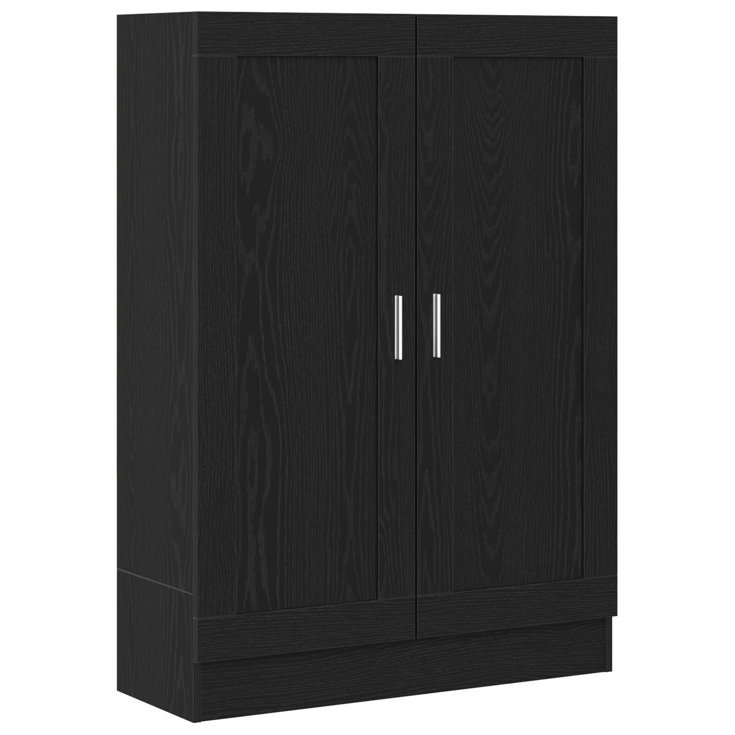 Boekenkast Zwart Eiken 82,5X30,5X115 Cm Gelaagd Hout