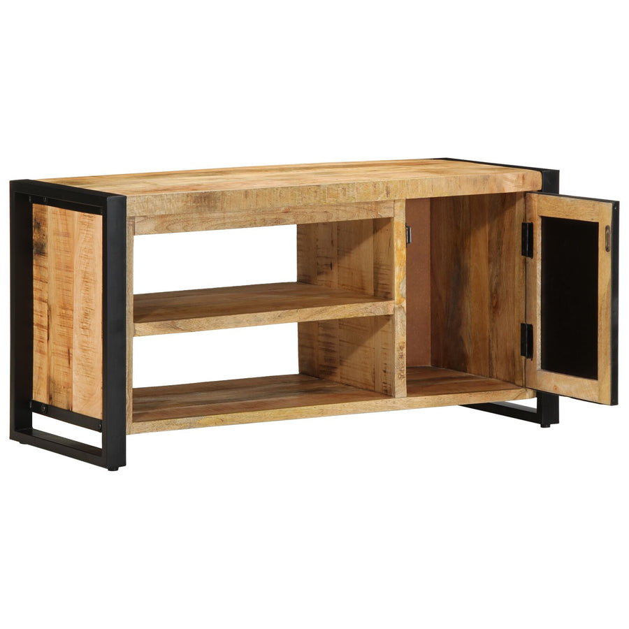 Schoenbank 100X40X50 Cm Massief Hout Ruw Mangohout
