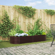 Verhoogd tuinbed 240x80x44 cm bruin staal