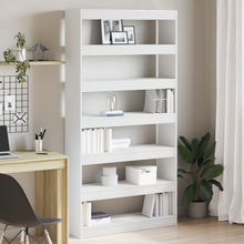 Witte Boekenplank Wit Bewerkt Hout 100 X 30 X 198 Cm Planken