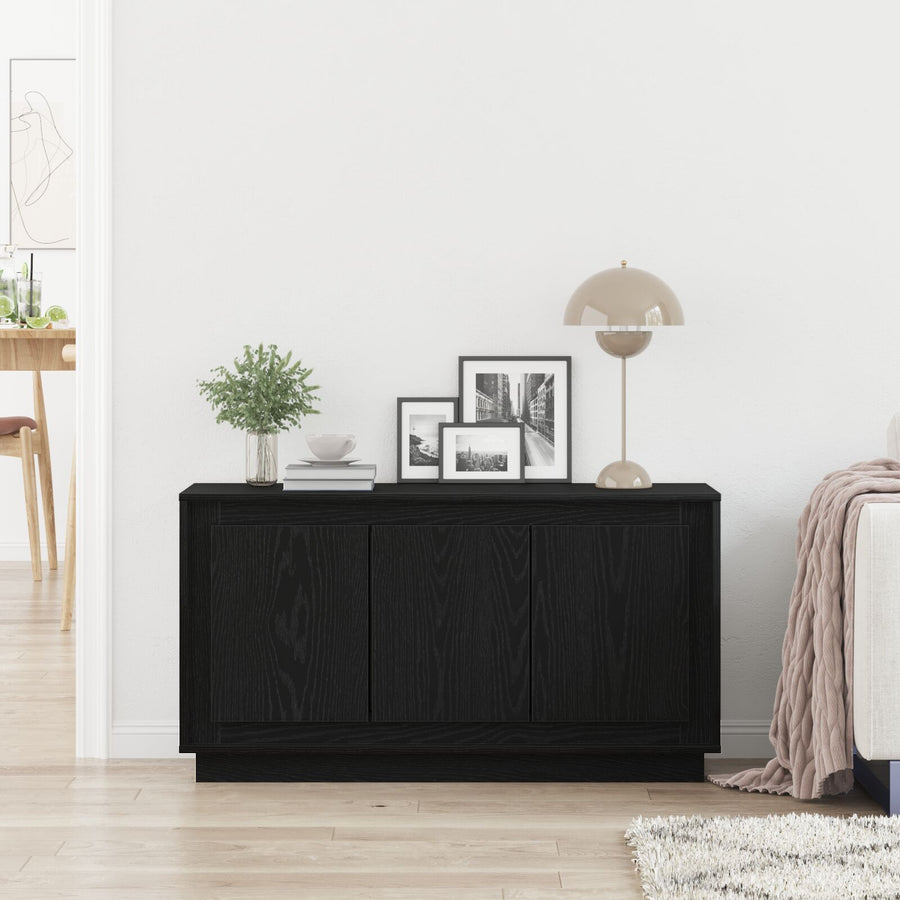 Sideboard Zwart Eiken 102X35X55 Cm Engineered Wood