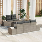 Tuinset poly rattan 6-delig grijs