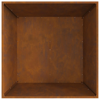 Vuurkorf Vierkant Weerbestendig Staal 80 x 80 x 40 cm Verwerend staal/Bruin