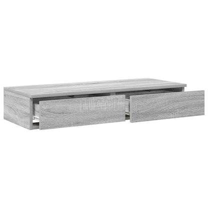 Bedladen 80X36,5X16,5 Cm Bewerkt Hout Grijs sonoma 80 x 36.5 x 16.5 cm