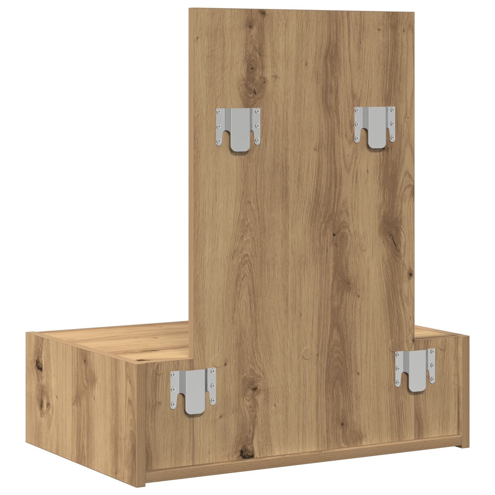 Wandgemonteerde Kaptafel 60 x 40 x 70 cm Ambachtelijk eiken zonder LED