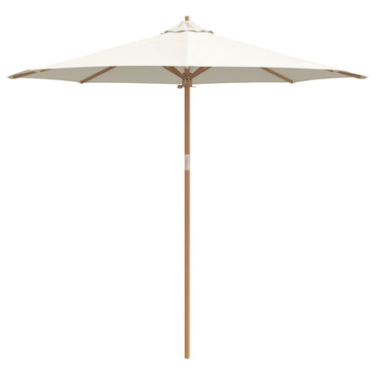 Tuinparasol 270X260 Cm Bamboe 270 x 270 x 260 cm Crème wit