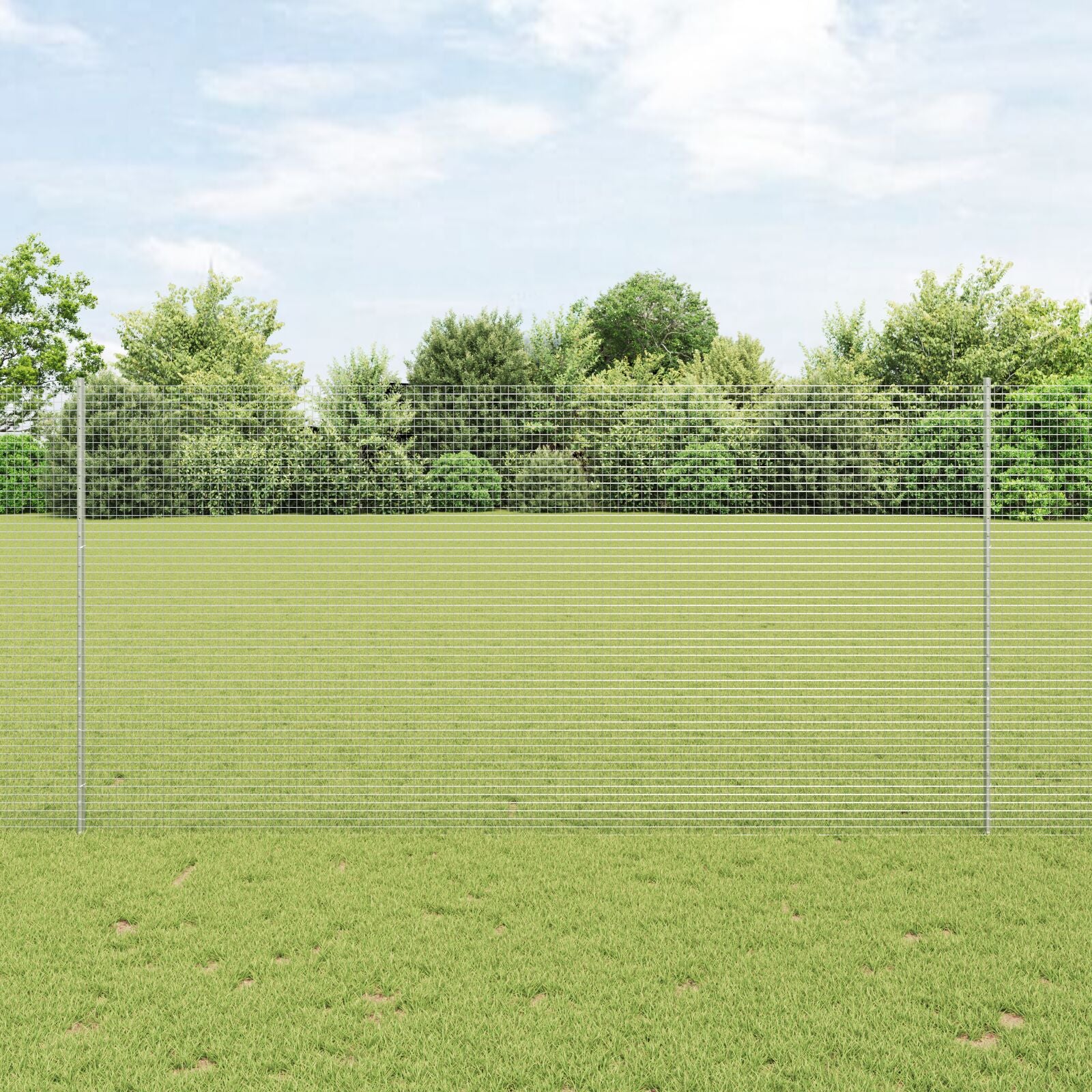 Gelast Draadhek Met 10 U-Palen Zilver 1.6X10 M Staal