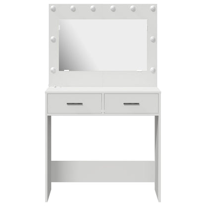 Kaptafel Met Led Lichten - , Wit 78,5 x 41 x 135 cm