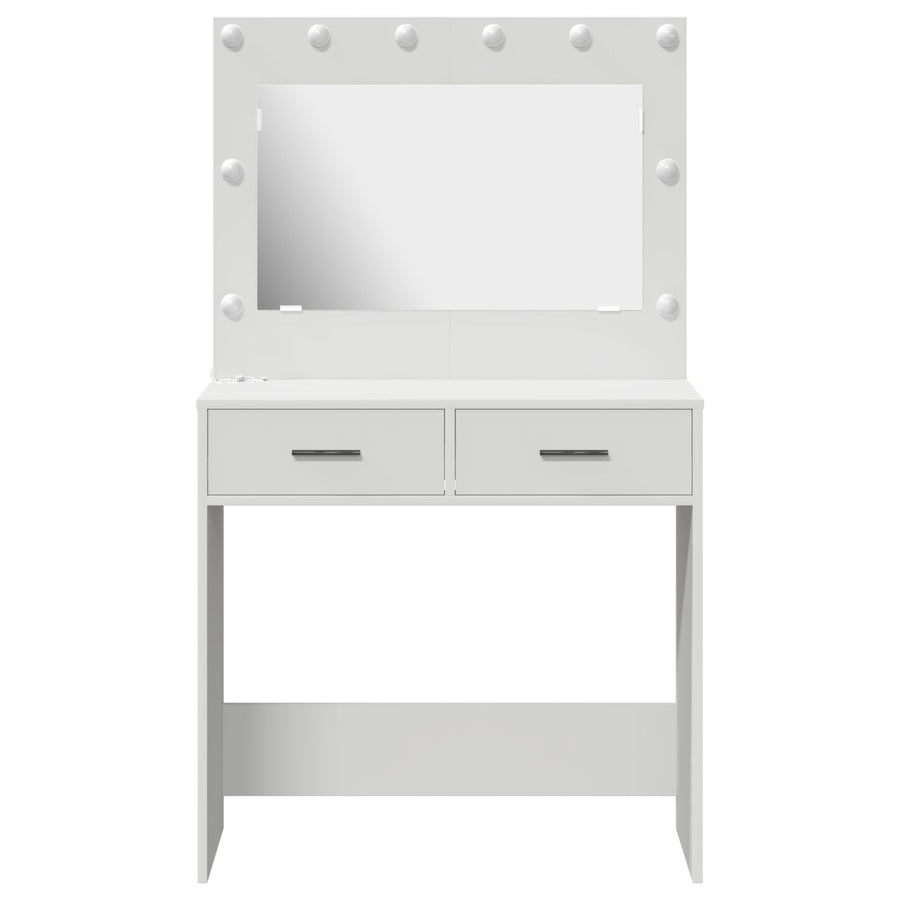 Kaptafel Met Led Lichten - , Wit 78,5 x 41 x 135 cm