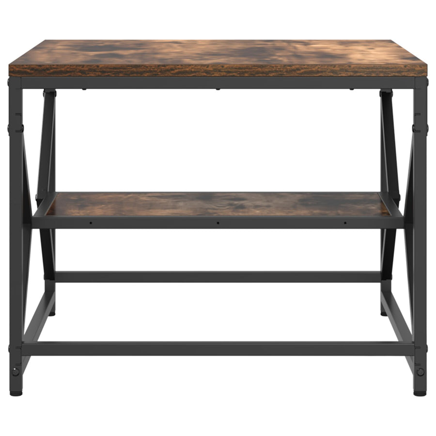 Salontafel Met Plank In Gerookt Eiken Van Geengineerd Hout Gerookte eiken 51 x 50 x 40 cm