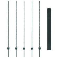 Gelaste Draad Omheining Met 5 U Posts Groen 1,5X10 M Staal