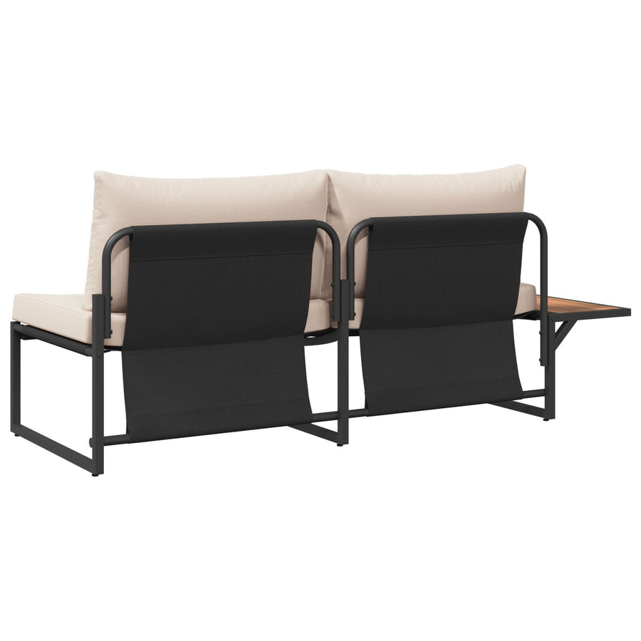 2-Zits Tuinbank Met Kussens Taupe