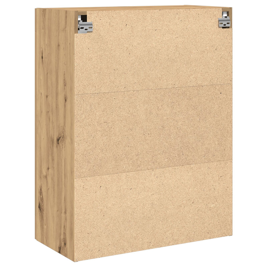Wandkast Met Glazen Deuren Artisan Eiken 69,5X34X90 Cm