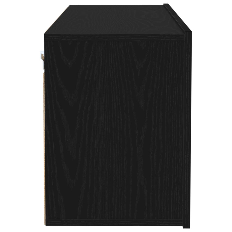 Tv Wandkast 100X30X41 Cm Gelaagd Hout 100 cm Zwart Eiken