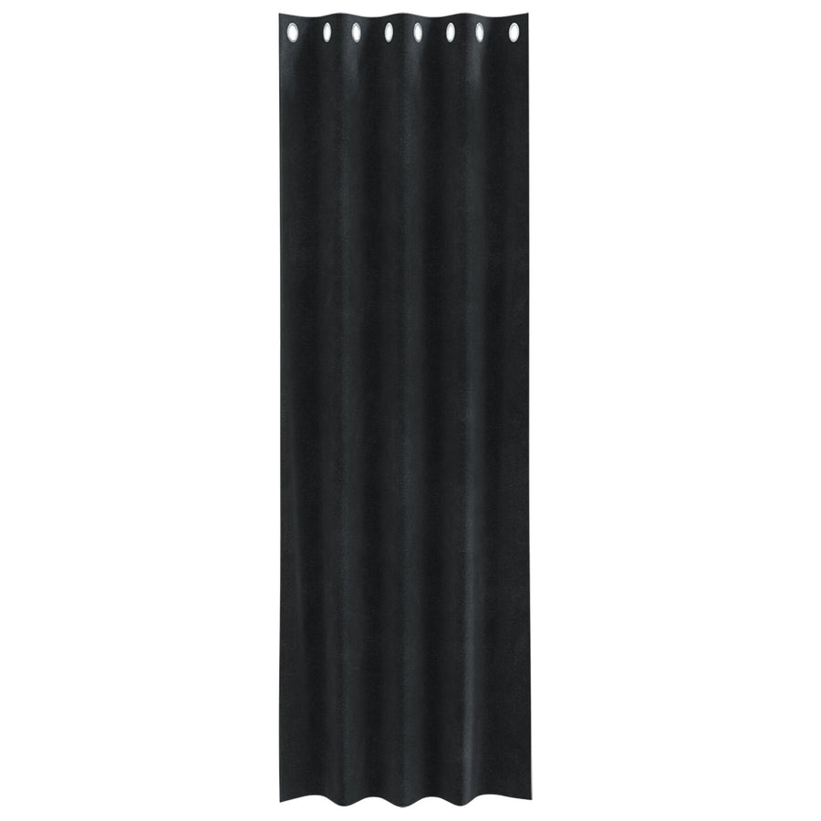 E Verduisteringsgordijnen 2 Stuks Fluweel Zwart 140 x 260 cm met oogjes