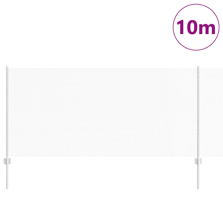 Fence Posts 10 Pcs U-Channel 100 Cm Gegalvaniseerd Staal,  Hexagon Fence 1X10 M Gegalvaniseerd Staal
