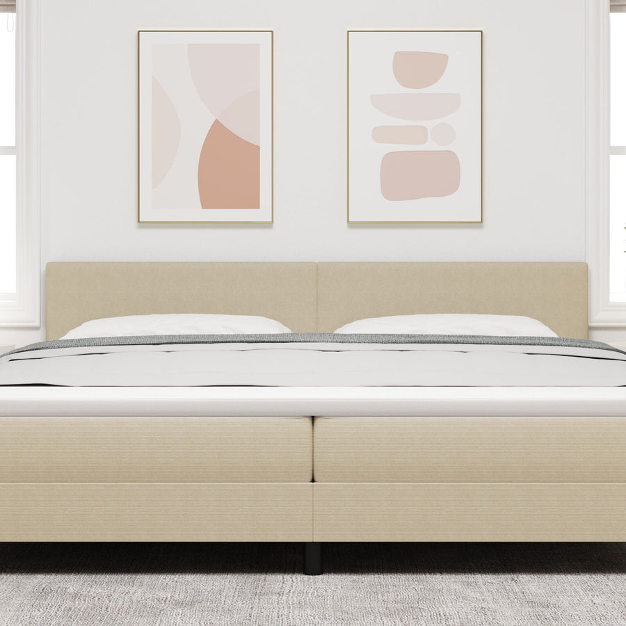 Hoofdbord Eenvoudig Design Corduroy Stof Lichtgroen grijs 200 cm Laag hoofdeinde