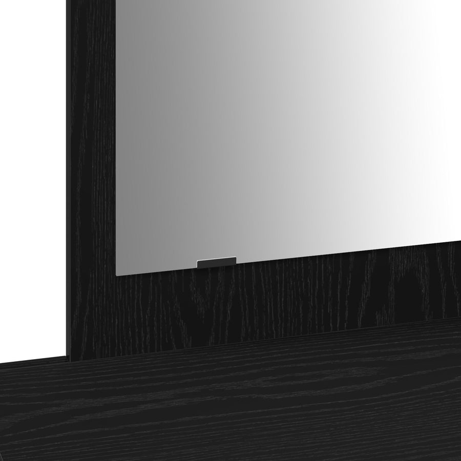 Wandgemonteerde Kaptafel In , 100 x 40 x 70 cm Zwart eiken zonder LED
