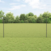 Draadomheining 1.2 x 25 m grijs met palen staal PVC