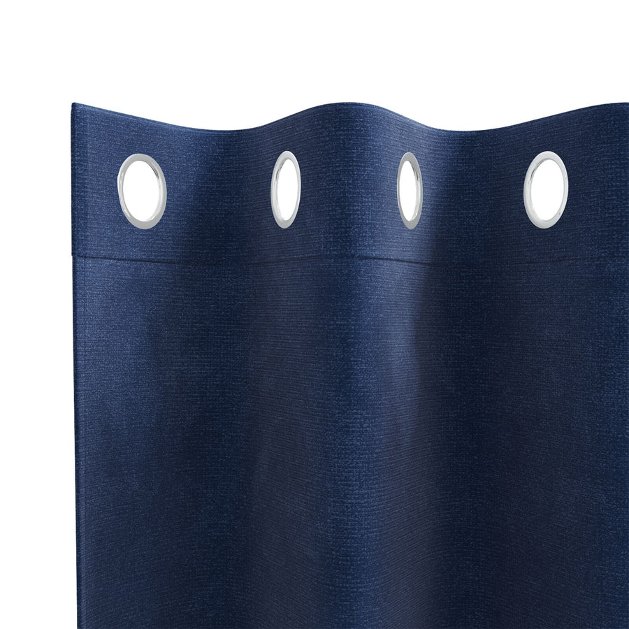 Blackout Gordijnen 2 Stuks E Velours Donkerblauw 140 x 140 cm met oogjes