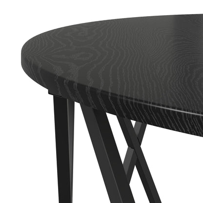 Salontafel 80X80X42 Cm Gelaagd Hout Zwart eiken