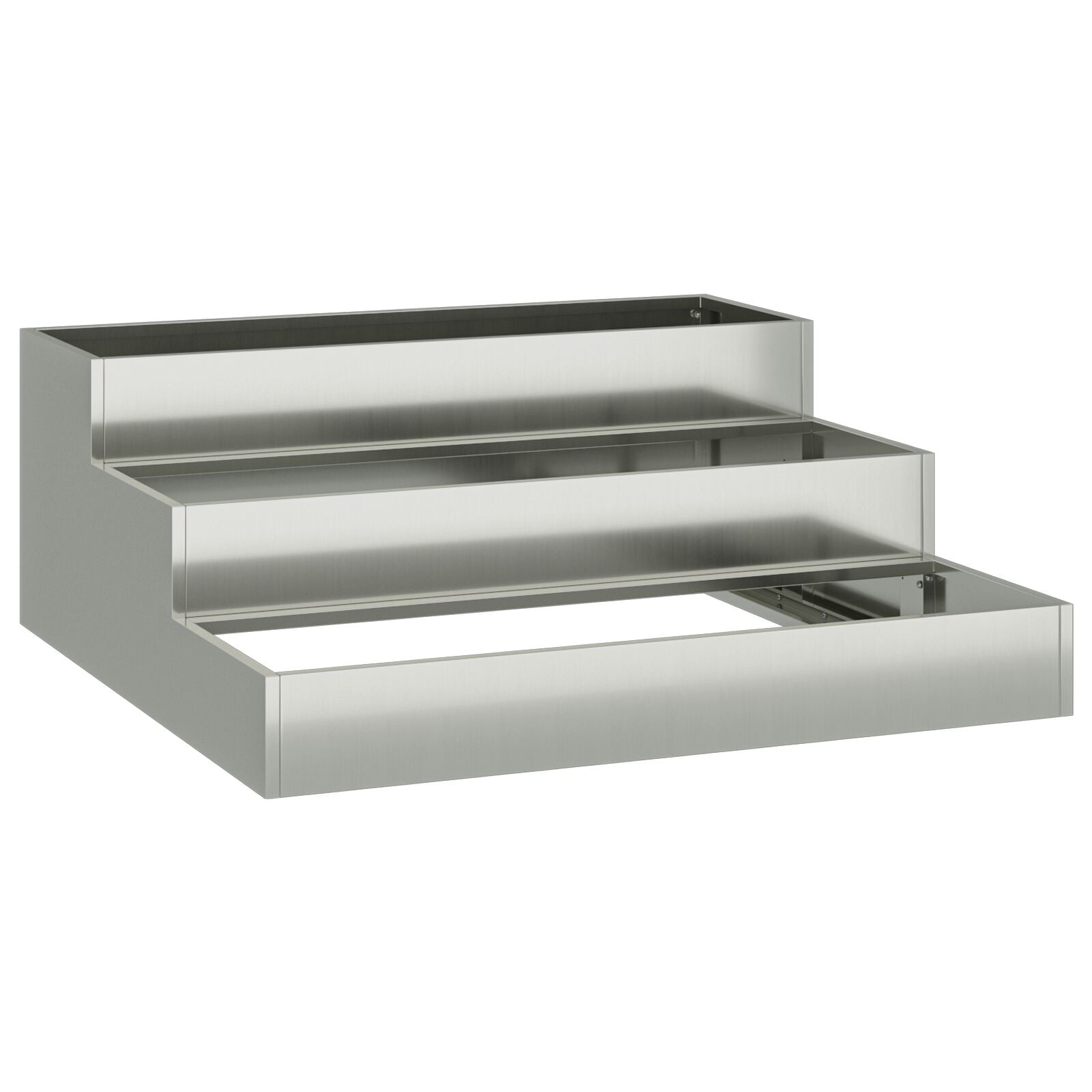 Tuint Planter 3-Laags 90 x 90 x 35 cm Gegalvaniseerd staal