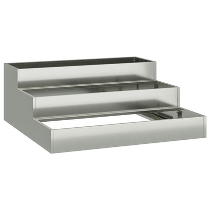 Tuint Planter 3-Laags 90 x 90 x 35 cm Gegalvaniseerd staal