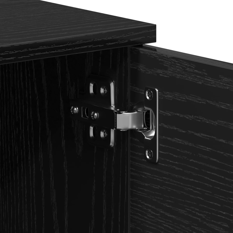 Tv-Kast - Zwart Eiken - 140X35X40 Cm - Gemaakt Van Engineered Wood