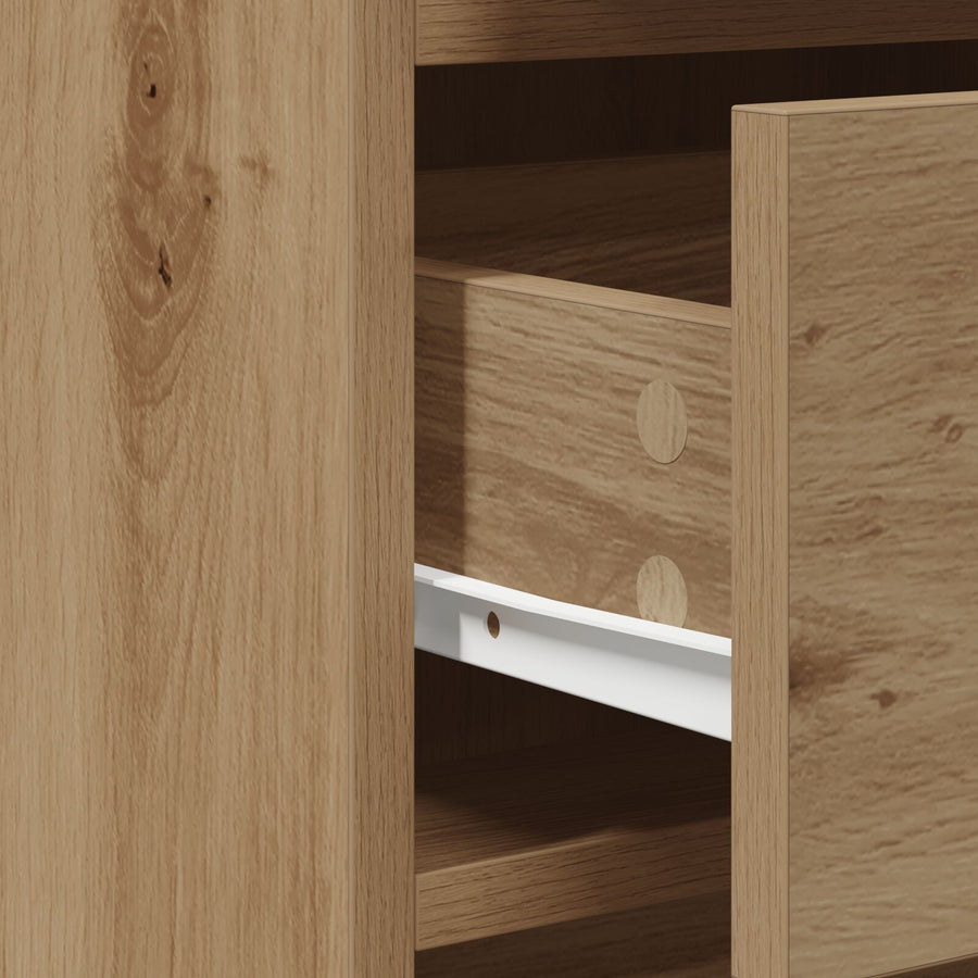 Sideboard 40X41X75 Cm Bewerkt Hout Artisan eiken