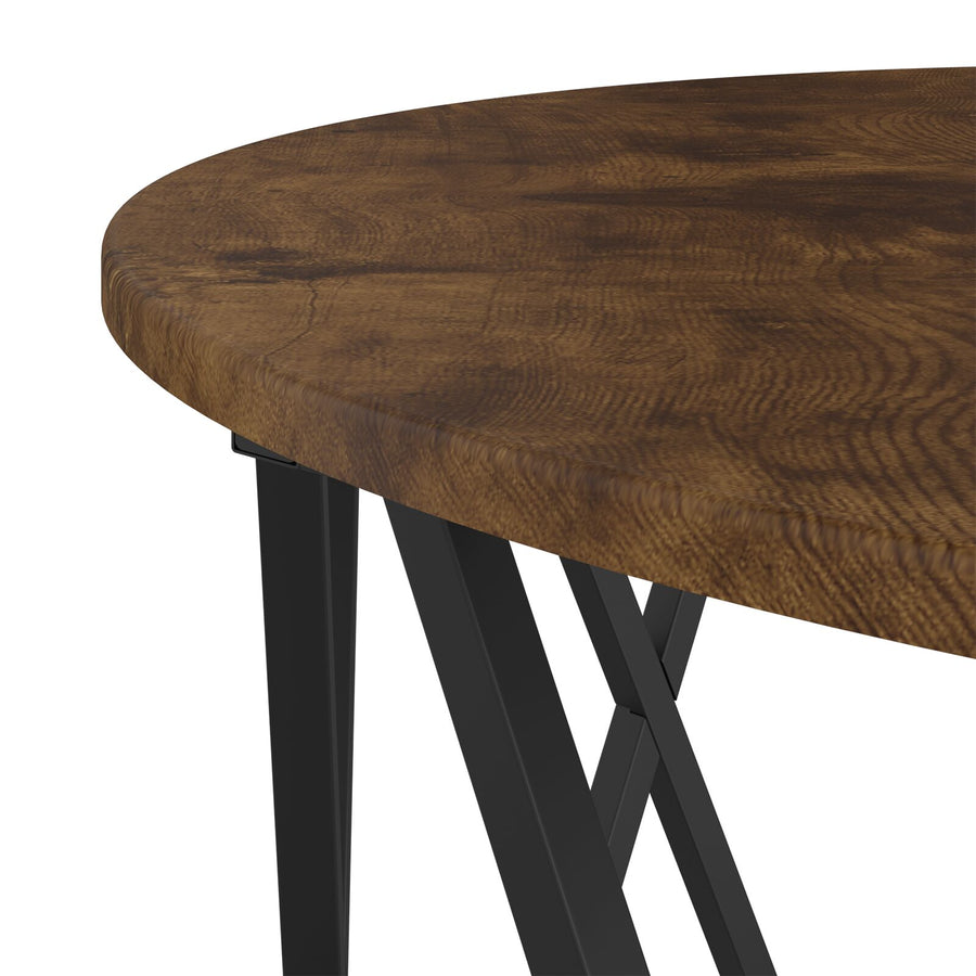 Salontafel 80X80X42 Cm Gelaagd Hout Gerookt eiken