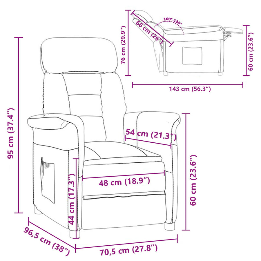 Relaxfauteuil Donkergrijs