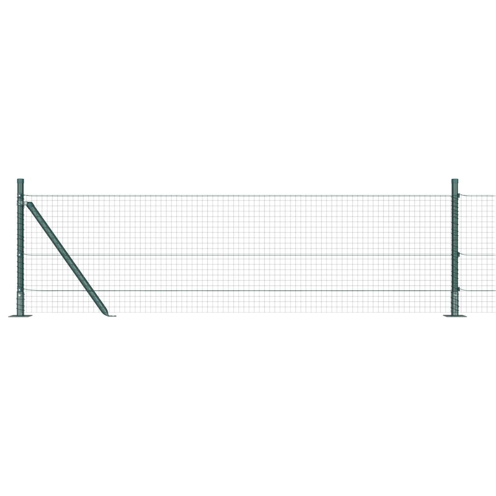 Gelast Draadhek Met 13 Flenspalen Groen 0.4X25 M Staal Gegalvaniseerd Staal