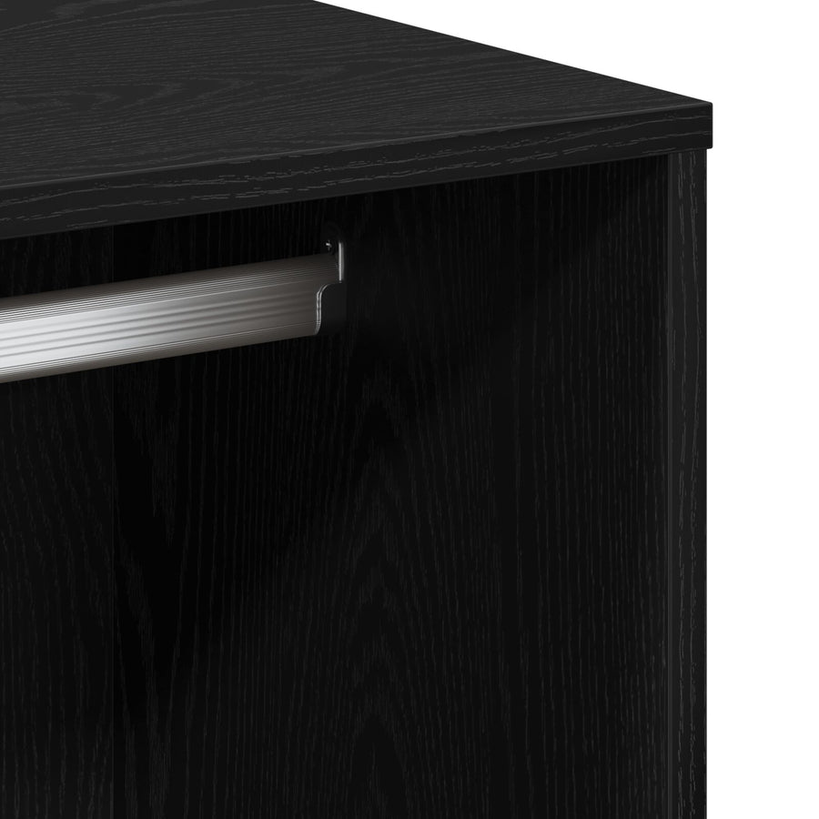 Zwarte Eiken Cosmetica Cabinet 80X40X75 Cm Gemaakt Van Bewerkt Hout